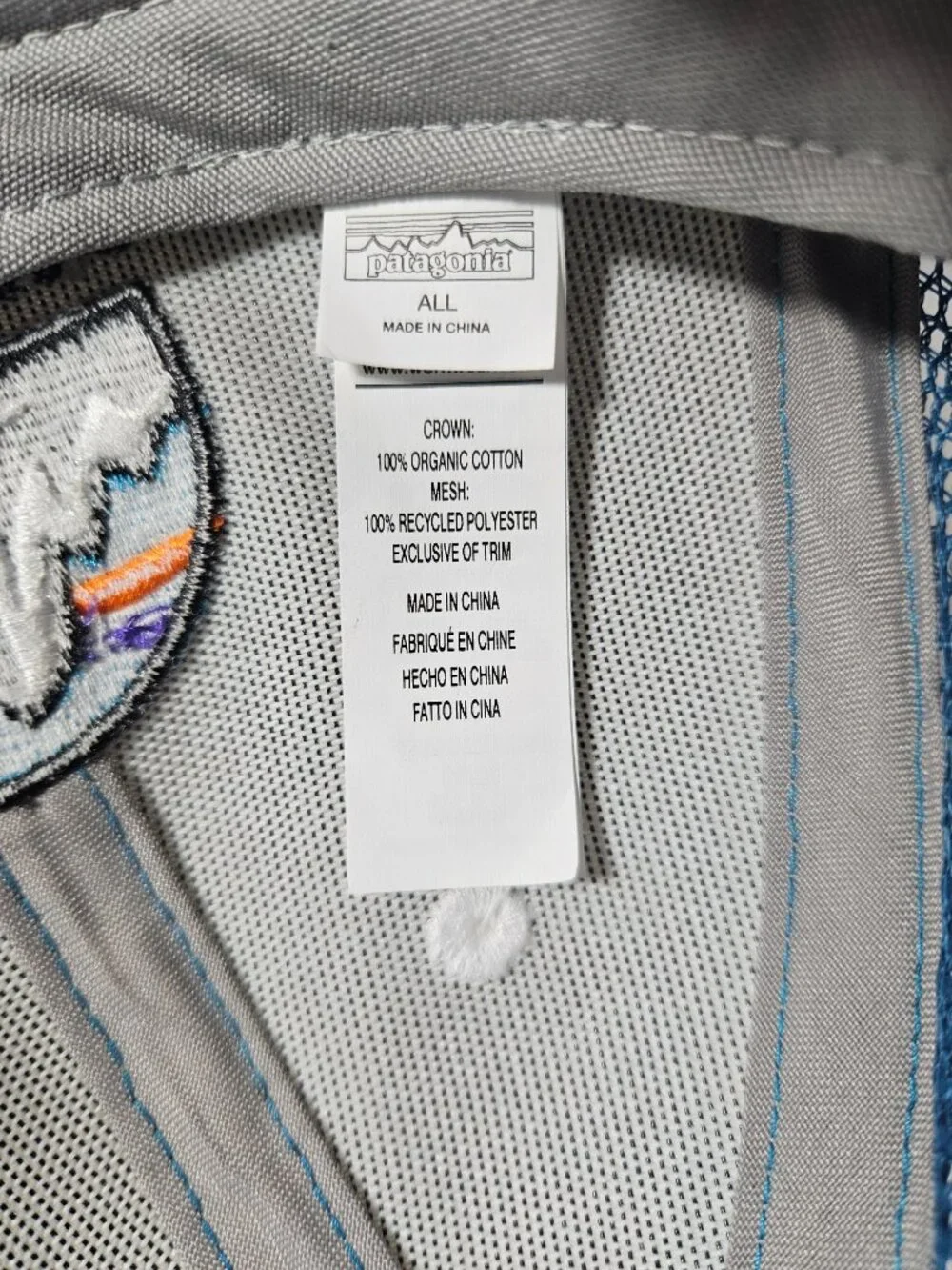Patagonia 1973 Trucker's Hat White Blue Adjustable Snapback